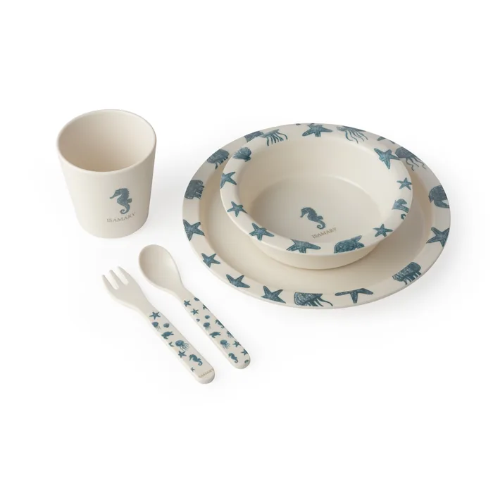 Servies-set in de Ocean-print